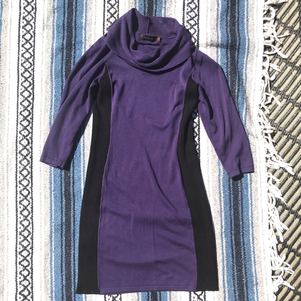 THE LIMITED - Purple Quarter Length Sleeve Dress